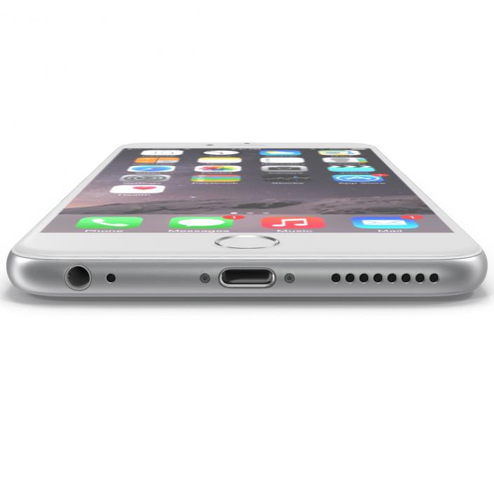 iPhone 6 Plus Silver 2 3D