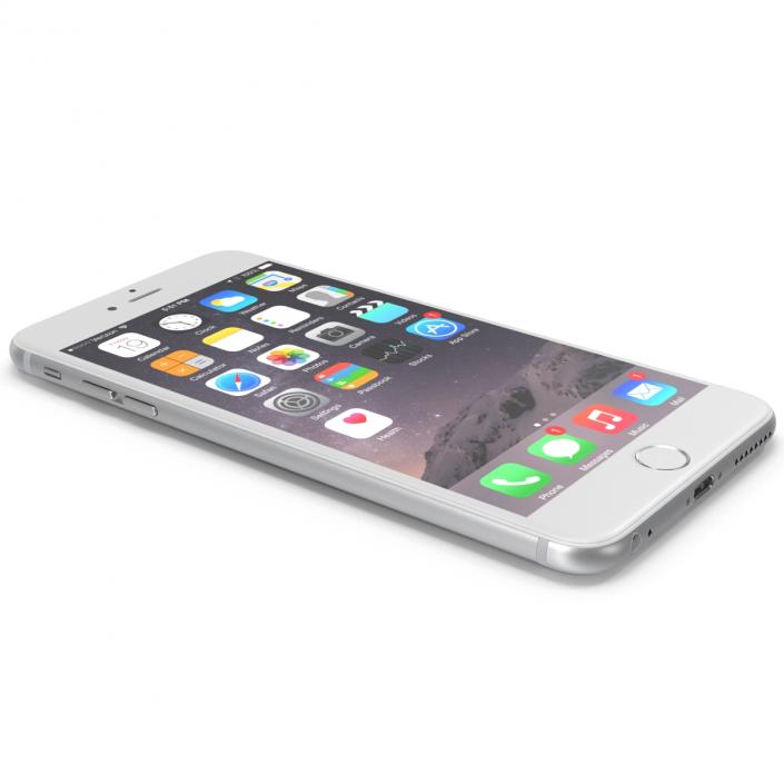 iPhone 6 Plus Silver 2 3D