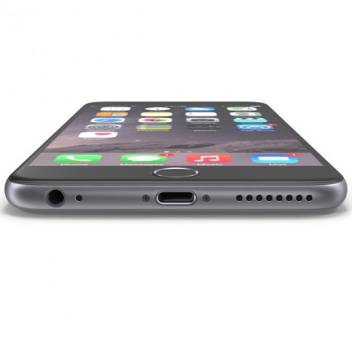 3D iPhone 6 Plus Space Gray 2