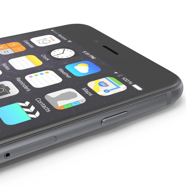 3D iPhone 6 Plus Space Gray 2