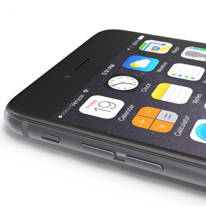 3D iPhone 6 Plus Space Gray 2