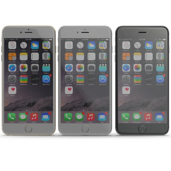 iPhone 6 3D Models Set 2 3D model