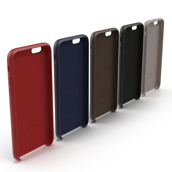 3D model iPhone 6 Leather Case 3D Models Set