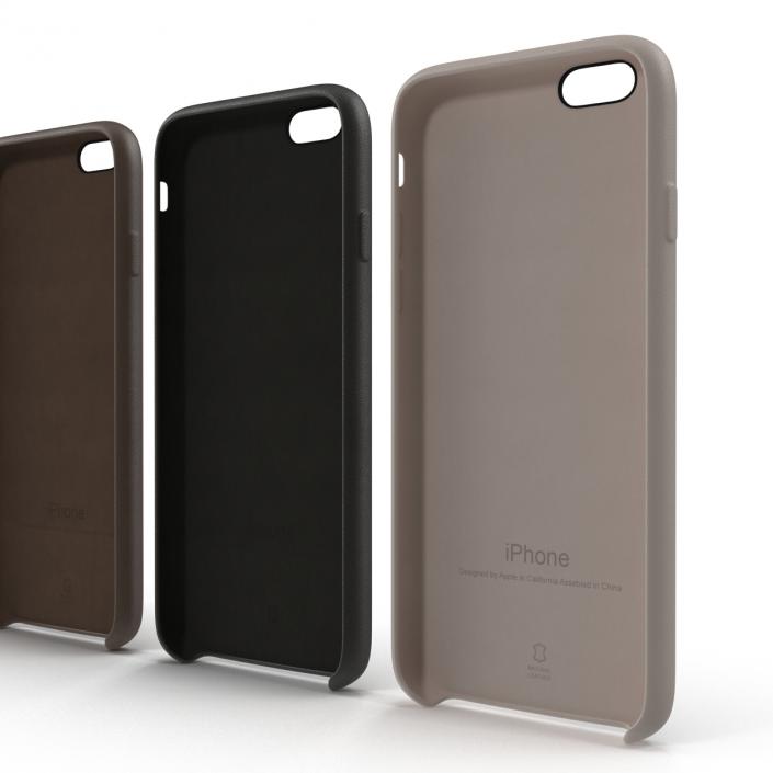 3D model iPhone 6 Leather Case 3D Models Set