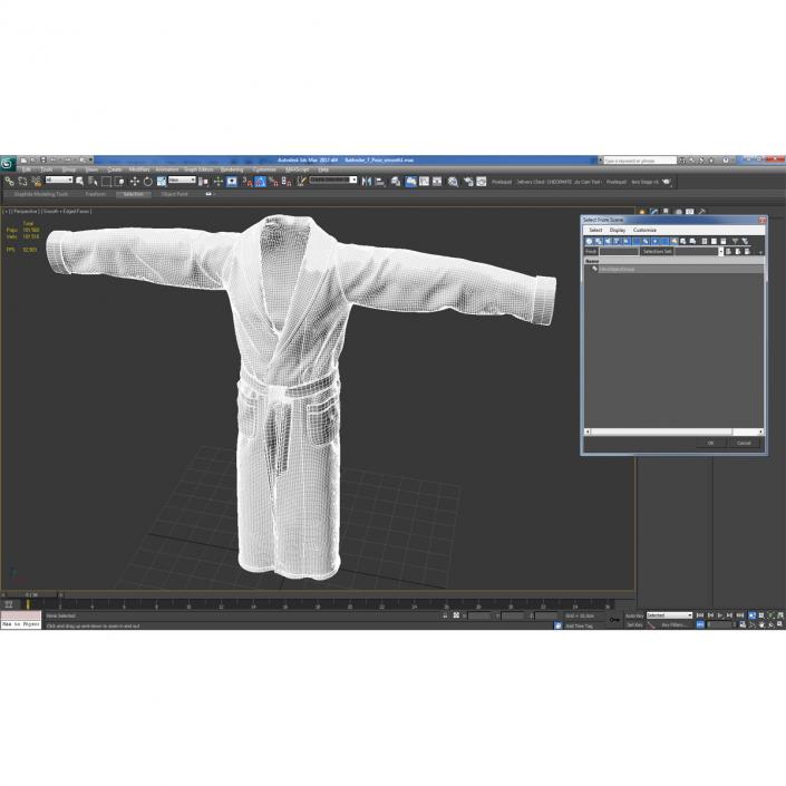 3D model Bathrobe T-Pose