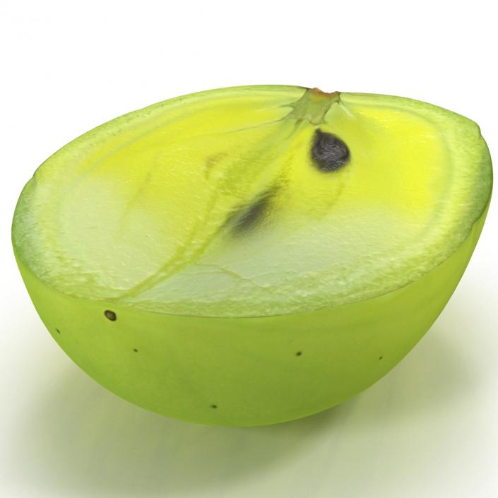 Green Grape Cross Section 2 3D