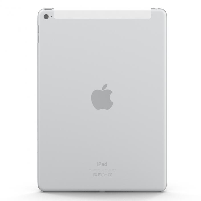 iPad Air 2 3G Silver 2 3D