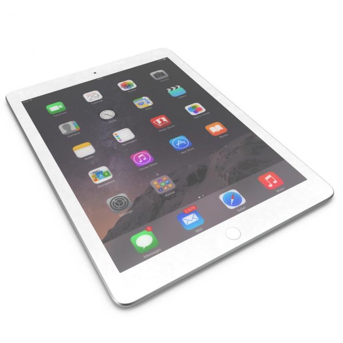 iPad Air 2 3G Silver 2 3D