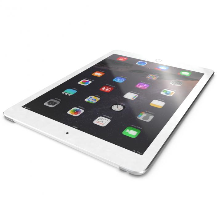 iPad Air 2 3G Silver 2 3D