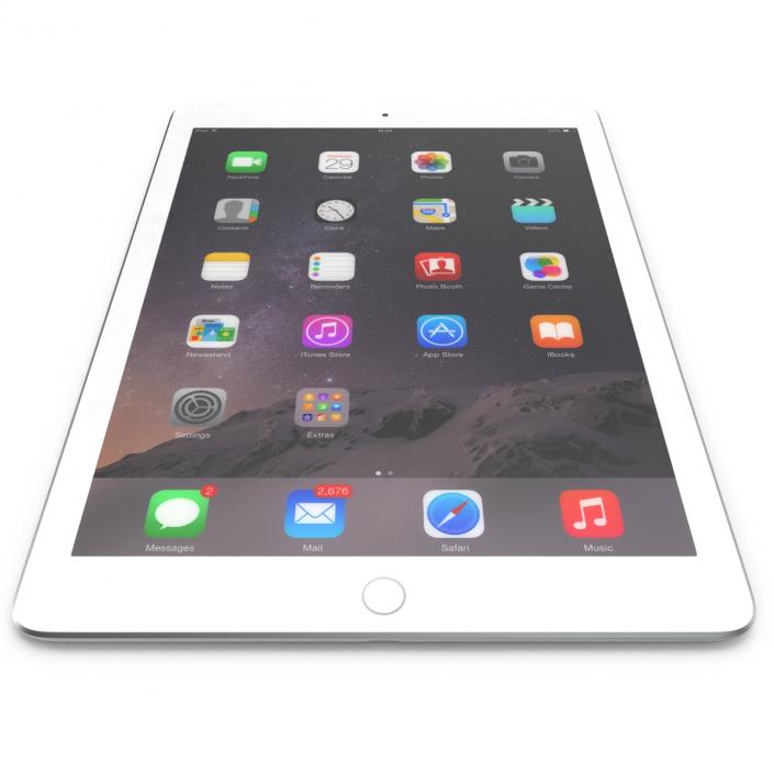 iPad Air 2 3G Silver 2 3D