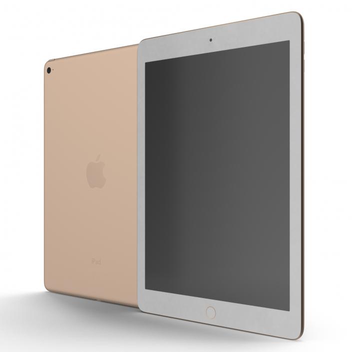 3D model iPad Air 2 Gold