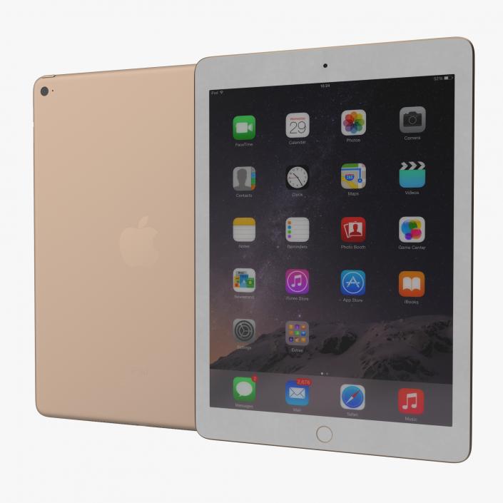 iPad Air 2 Gold 2 3D
