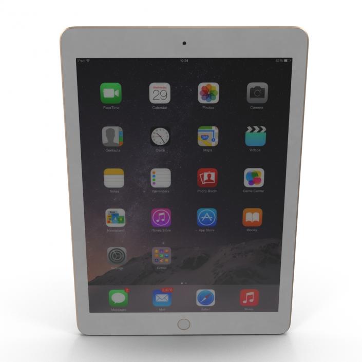 iPad Air 2 Gold 2 3D