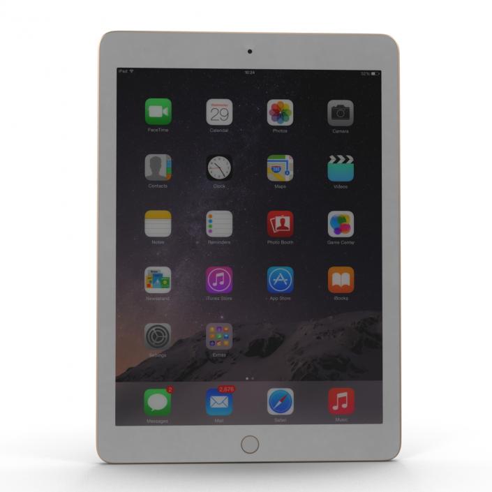 iPad Air 2 Gold 2 3D