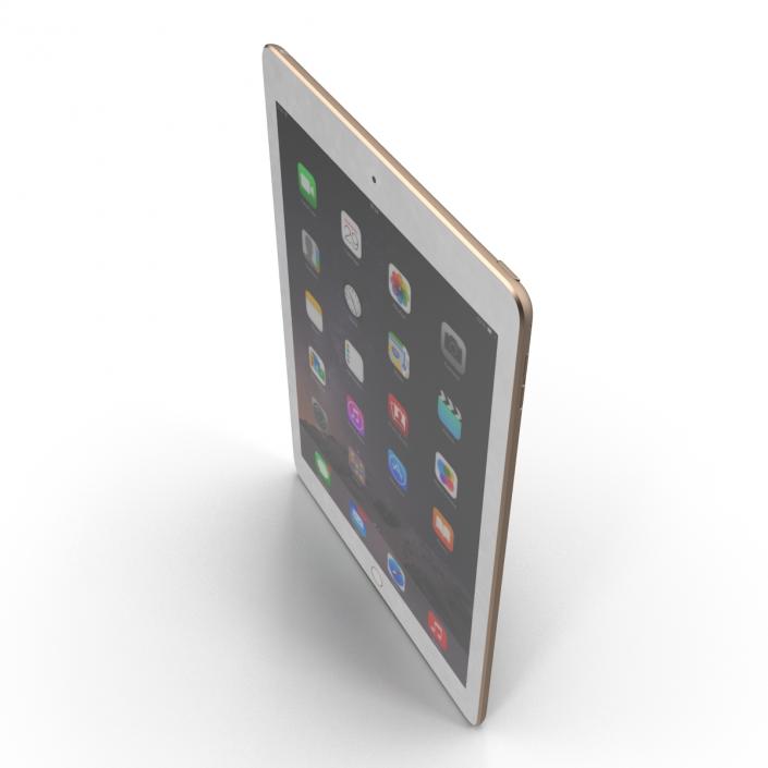 iPad Air 2 Gold 2 3D