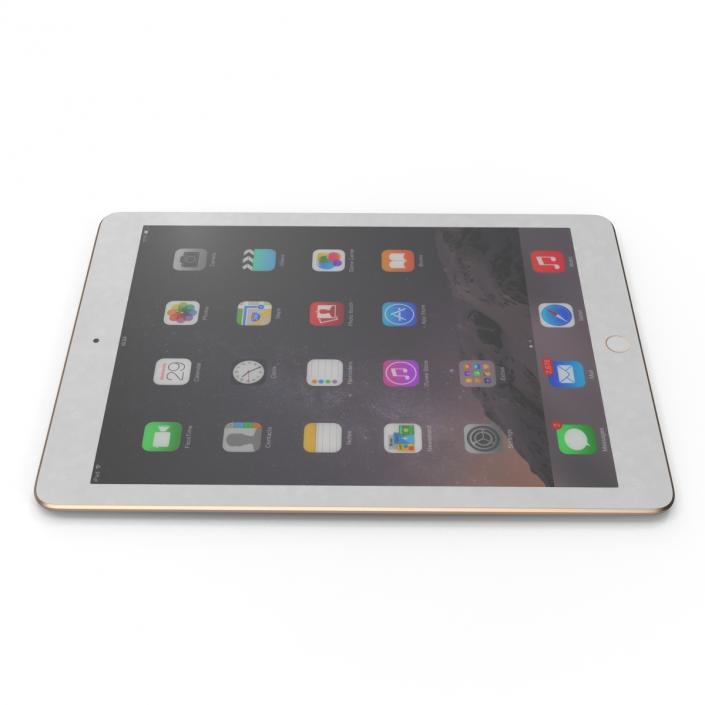 iPad Air 2 Gold 2 3D