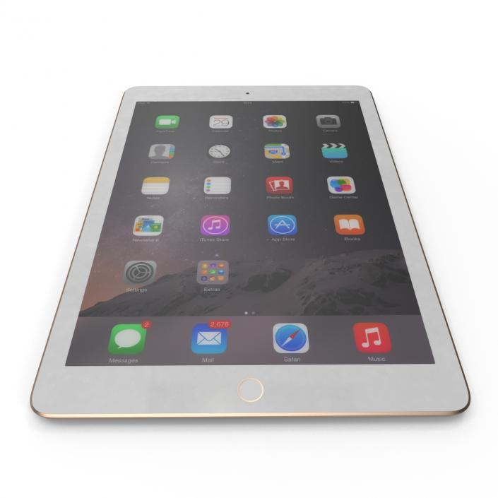 iPad Air 2 Gold 2 3D