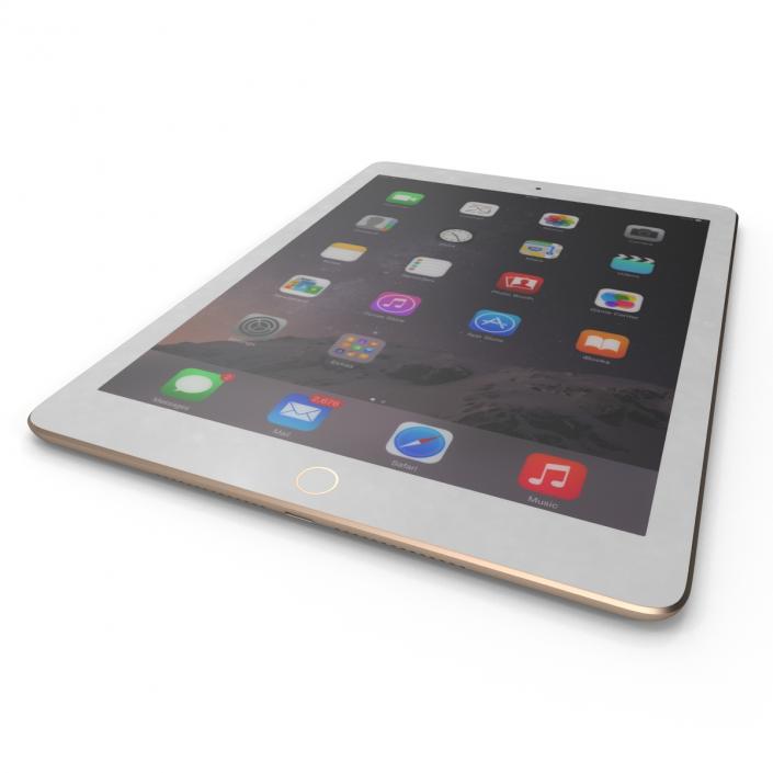 iPad Air 2 Gold 2 3D