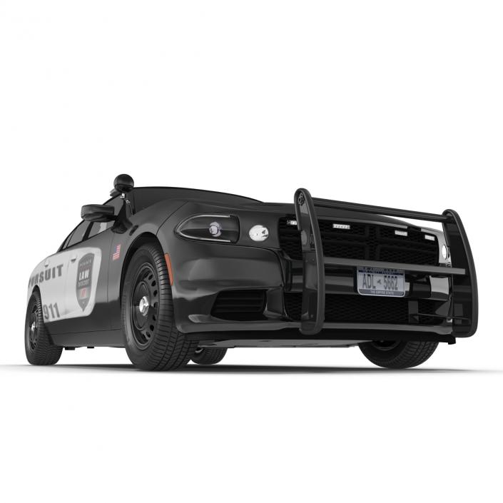 3D model Generic Police Car Rigged