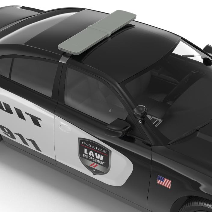 3D model Generic Police Car Rigged