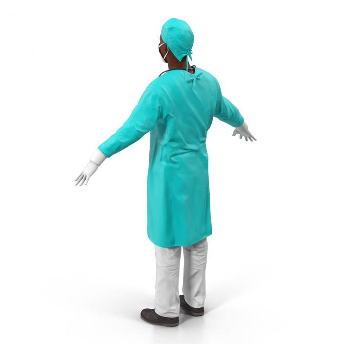 Male African American Surgeon 3D model