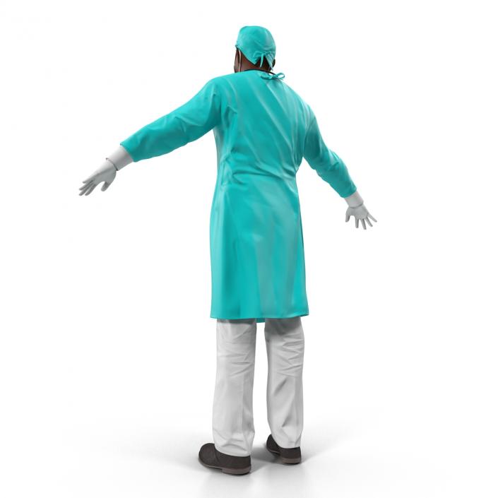 Male African American Surgeon 3D model