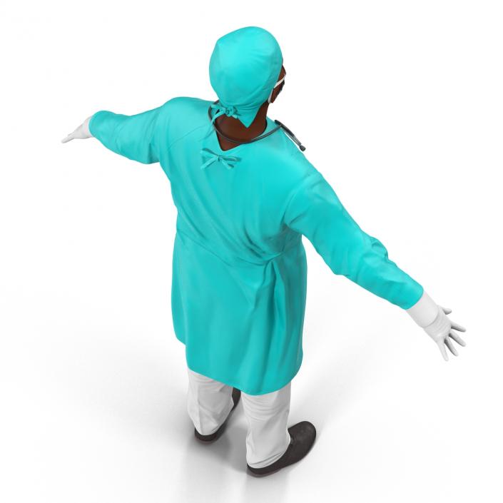 Male African American Surgeon 3D model