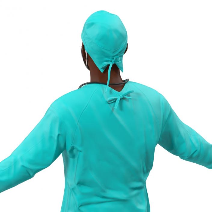 Male African American Surgeon 3D model