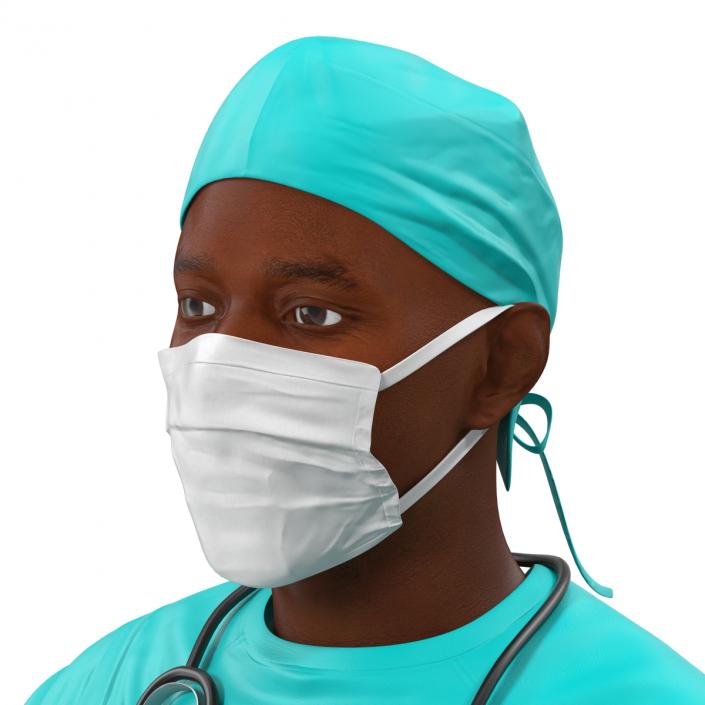 Male African American Surgeon 3D model