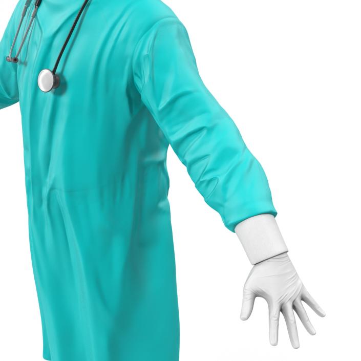 Male African American Surgeon 3D model