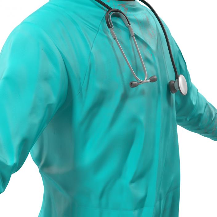 3D Male African American Surgeon 2