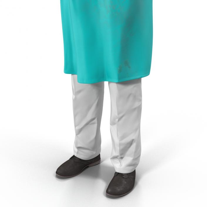 3D Male African American Surgeon 2 Rigged model