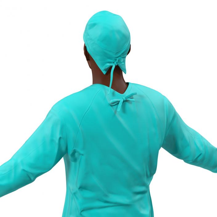 3D Male African American Surgeon 3