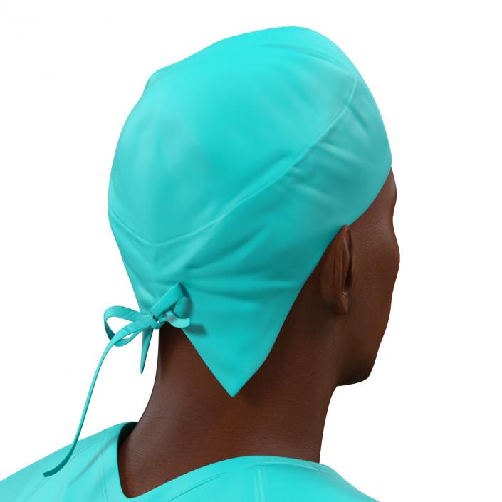 3D Male African American Surgeon 3