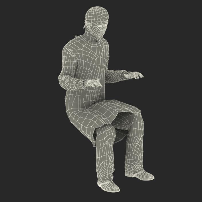 3D Male African American Surgeon 3 Rigged model