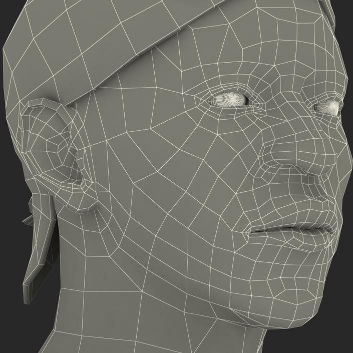 3D Male African American Surgeon 3 Rigged model