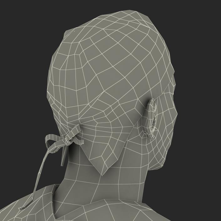 3D Male African American Surgeon 4 Rigged model