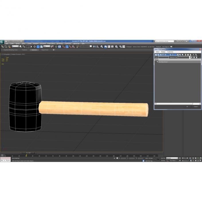 3D Rubber Mallet model