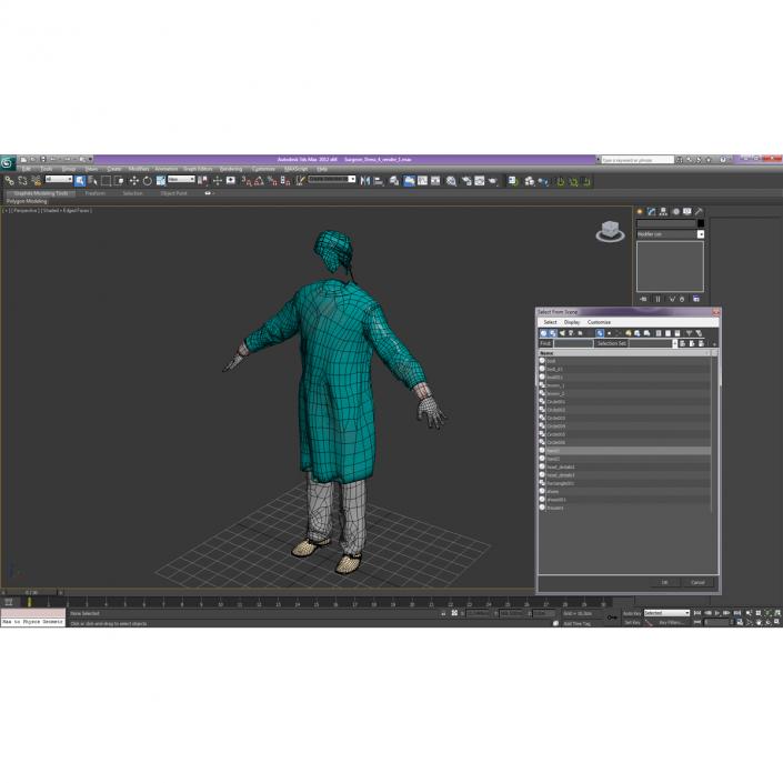 3D model Surgeon Dress 4