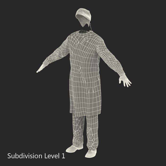 3D model Surgeon Dress 4