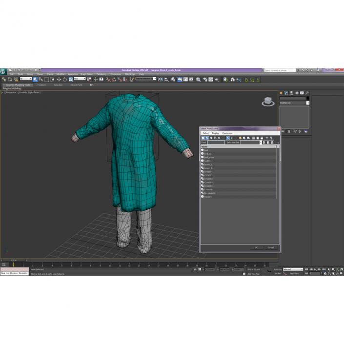 3D model Surgeon Dress 6