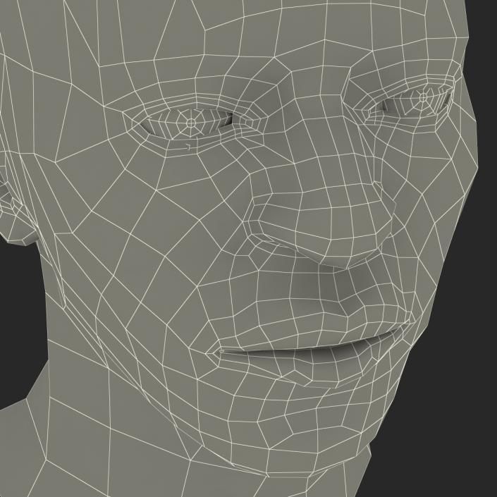 3D African American Male Head 2 model