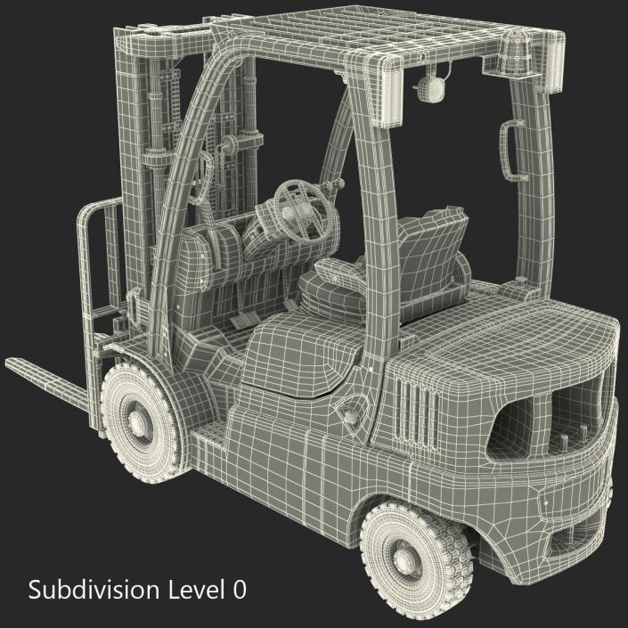 3D model Forklift Rigged