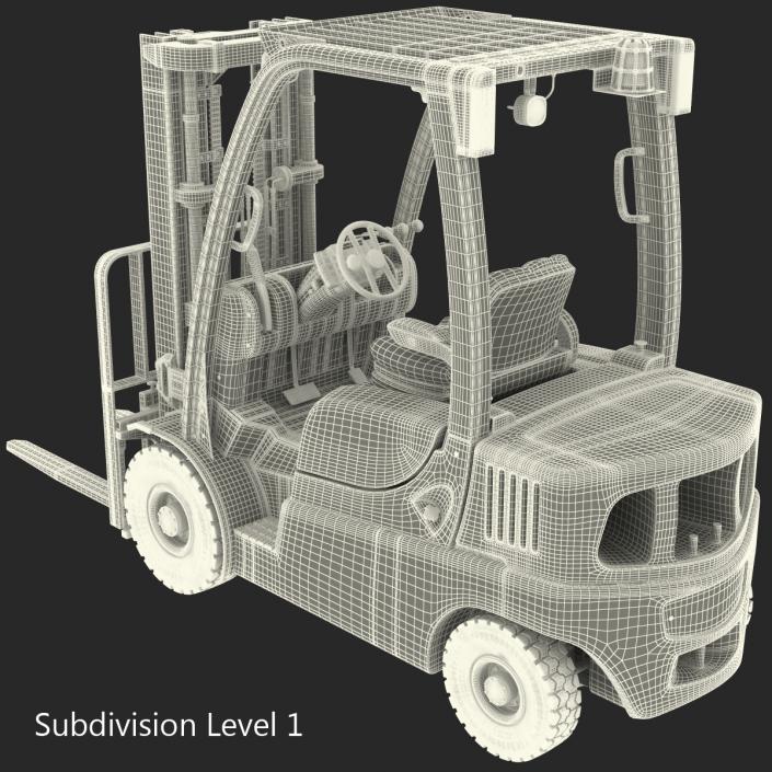 3D model Forklift Rigged