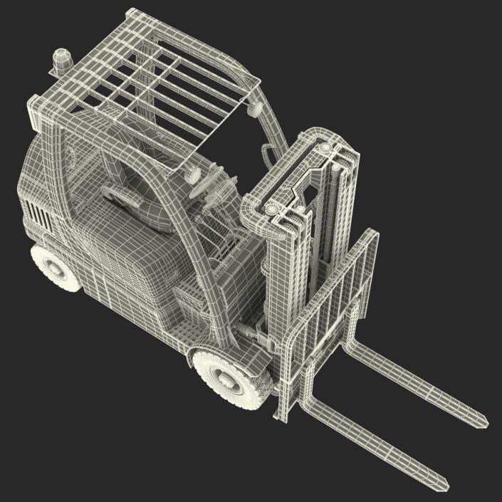 3D model Forklift Rigged