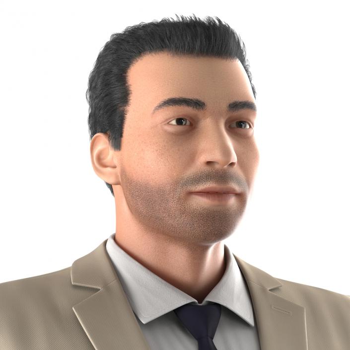 Mediterranean Businessman Rigged 3D