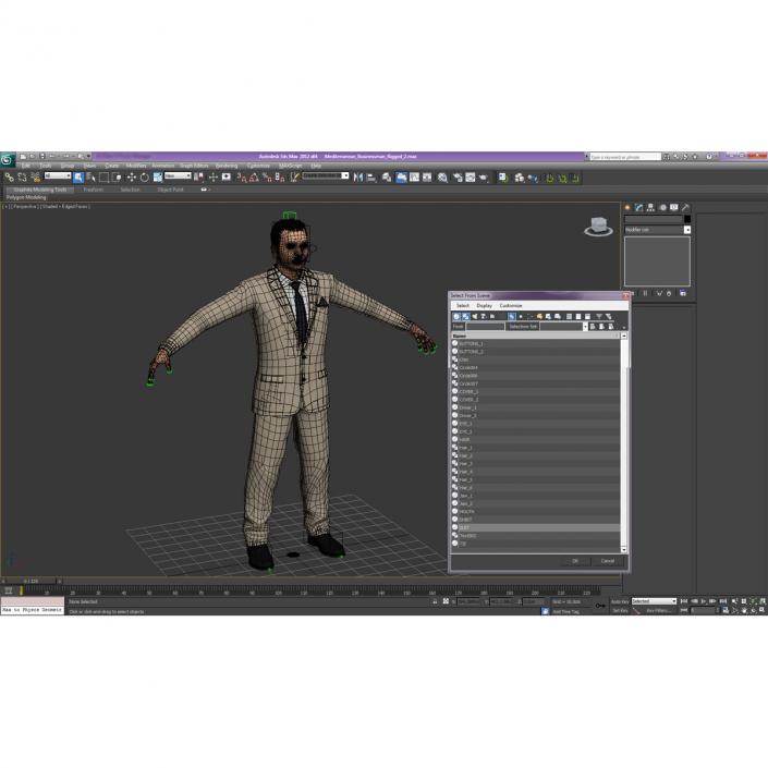 Mediterranean Businessman Rigged 2 3D model