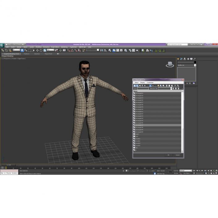 3D model Mediterranean Businessman with Hair