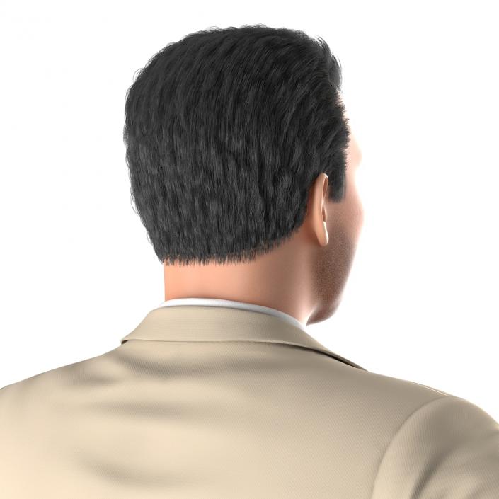 3D model Mediterranean Businessman with Hair