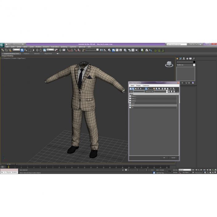 3D model Men Suit 9